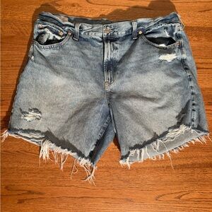 GAP Light Blue Distressed Denim Cutoff Shorts